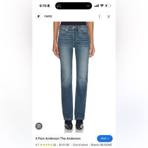 Re/Done Levi's The Anderson in Indigo